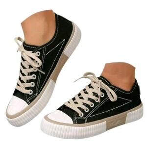 EADK Black Canvas Sneakers Size 38